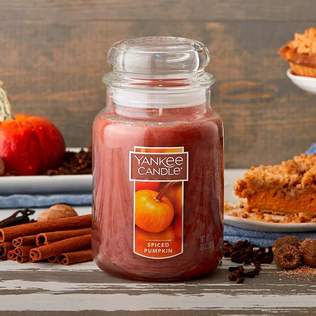 Yankee Candle Spiced Pumpkin Scented Candle #homedecor #yankeecandles #holidays #scentedcandles #Fall #Autumn #Candles #candlescented #candleseason #candlescents #lovecandles #luxurycandles #candlesaddict 