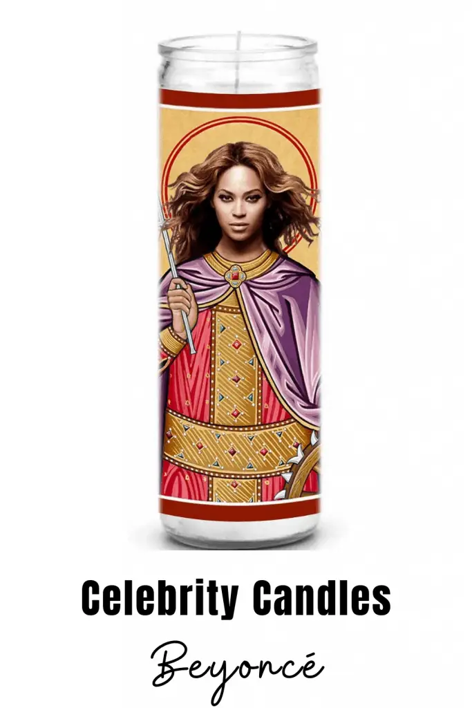 Beyonce Candle Beyonce celebrity novelty candle. Celebrity prayer candles are a great gift for family or friends that can't get enough of their favorite celebrity. #beyonce #novelty #candles #gift