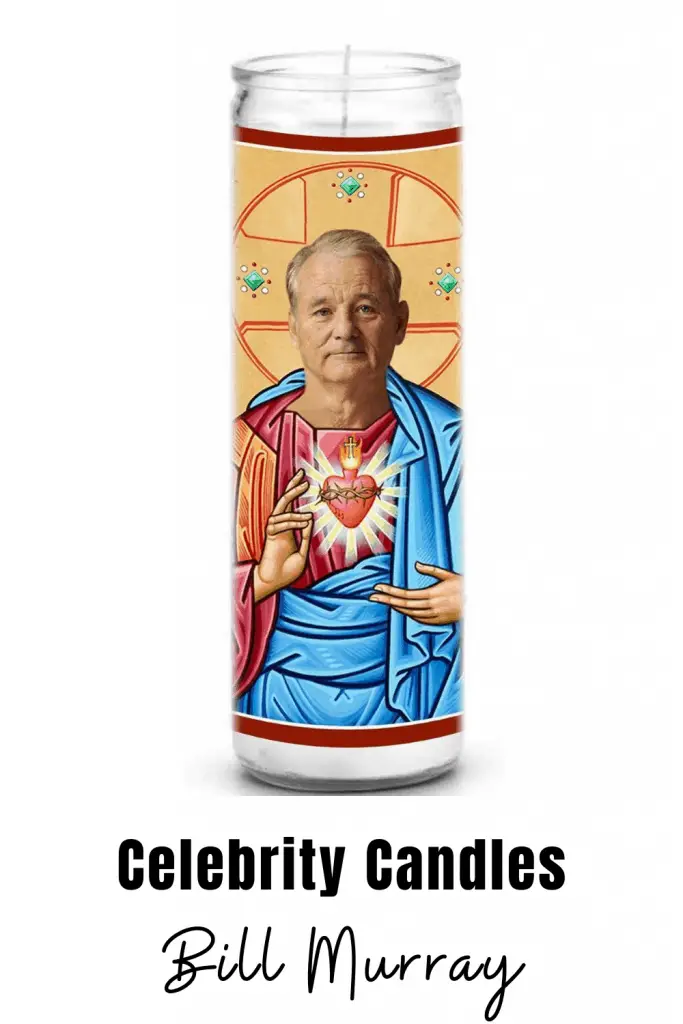 Bill Murray celebrity novelty candle. Celebrity prayer candles are a great gift for family or friends that can't get enough of their favorite celebrity. #billmurray #novelty #candles #gift