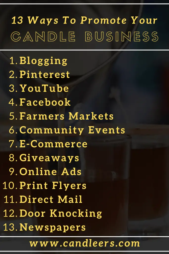 promoting your candle making business infographic