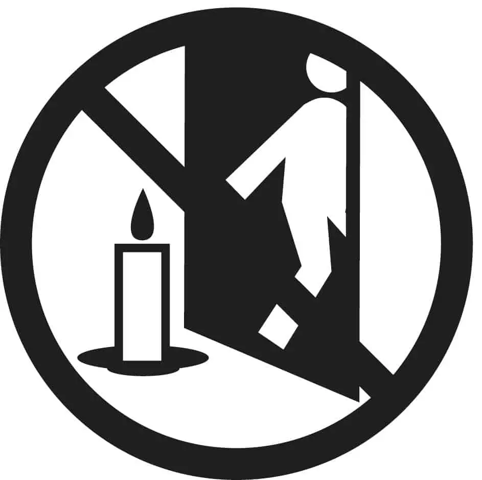 candle safety label