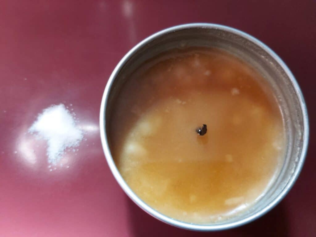 candle and salt
