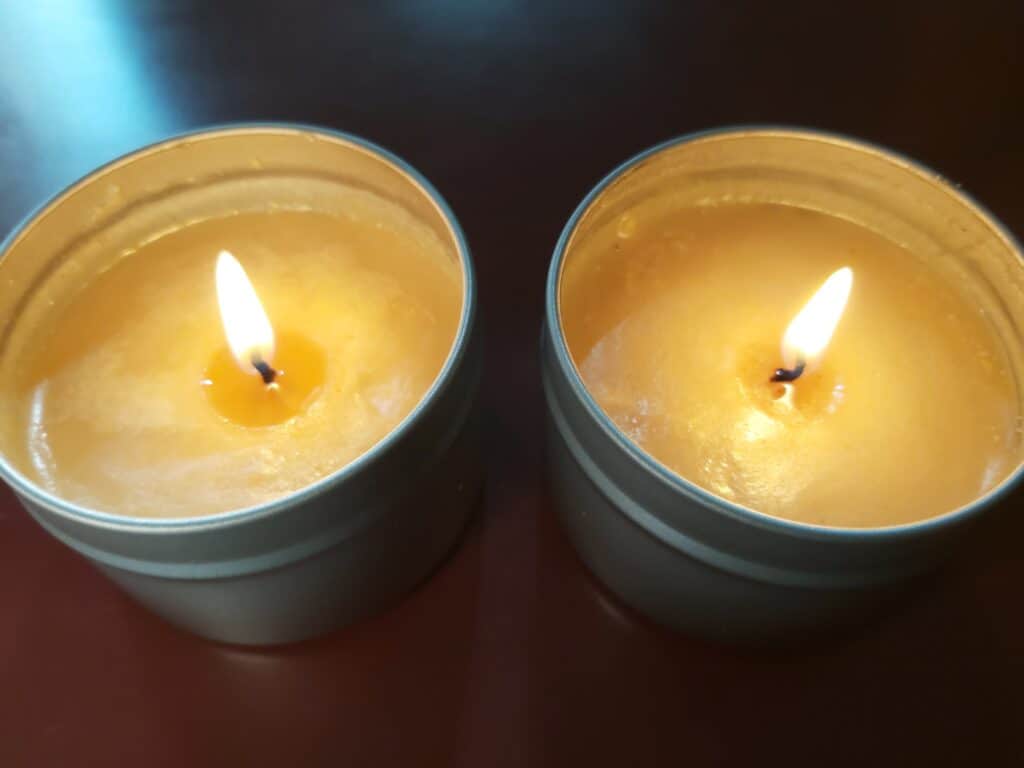 both candles burning