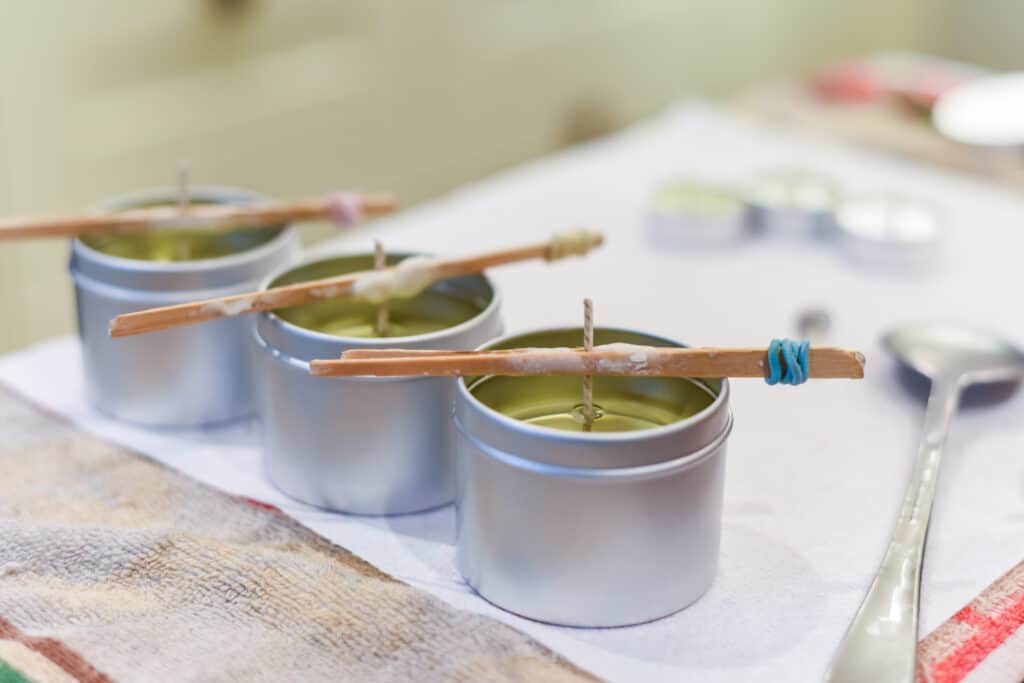making scented candles