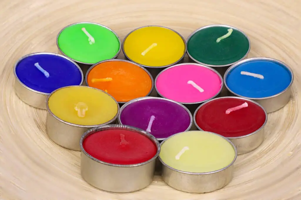 color candle wax